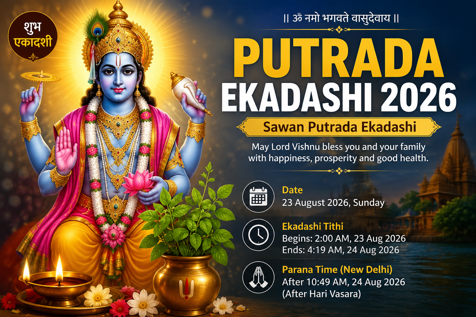 Putrada Ekadashi 2026: Vrat, Puja Vidhi & Significance