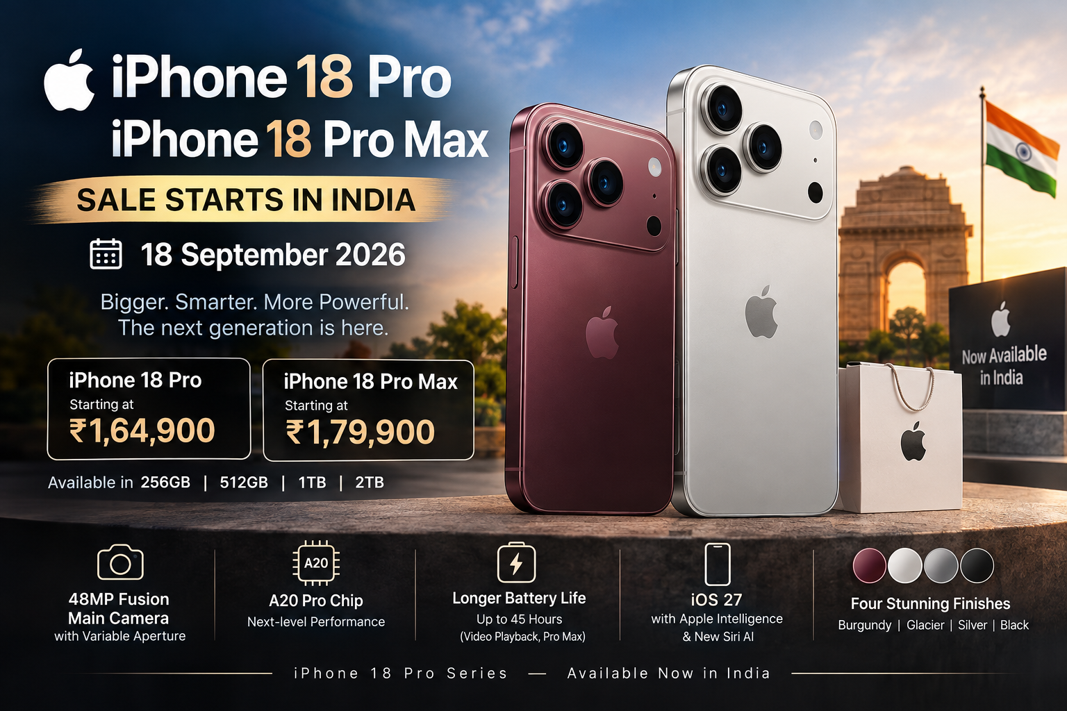iPhone 18 Pro Sale: India Launch, Price and Key Features