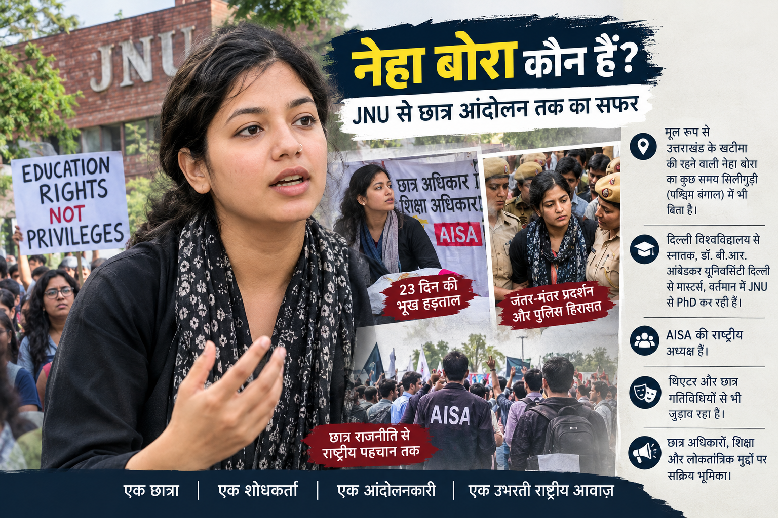 Who Is Neha Bora? JNU Scholar to Student Leader