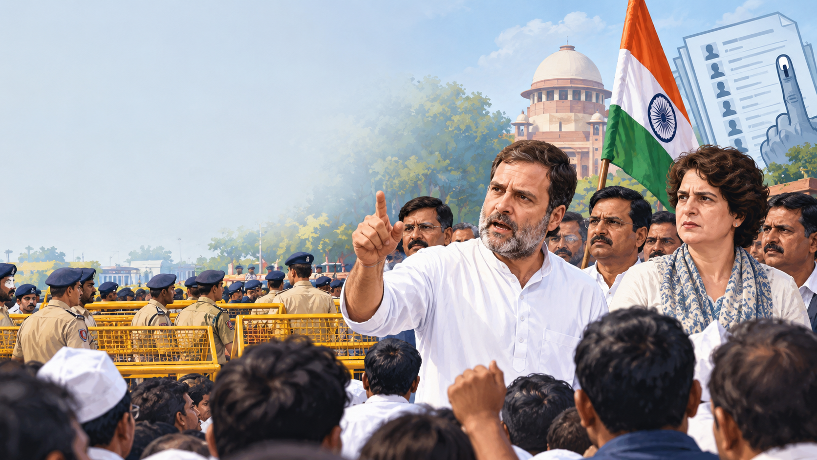 What Did Rahul Gandhi Say During the Protest?
