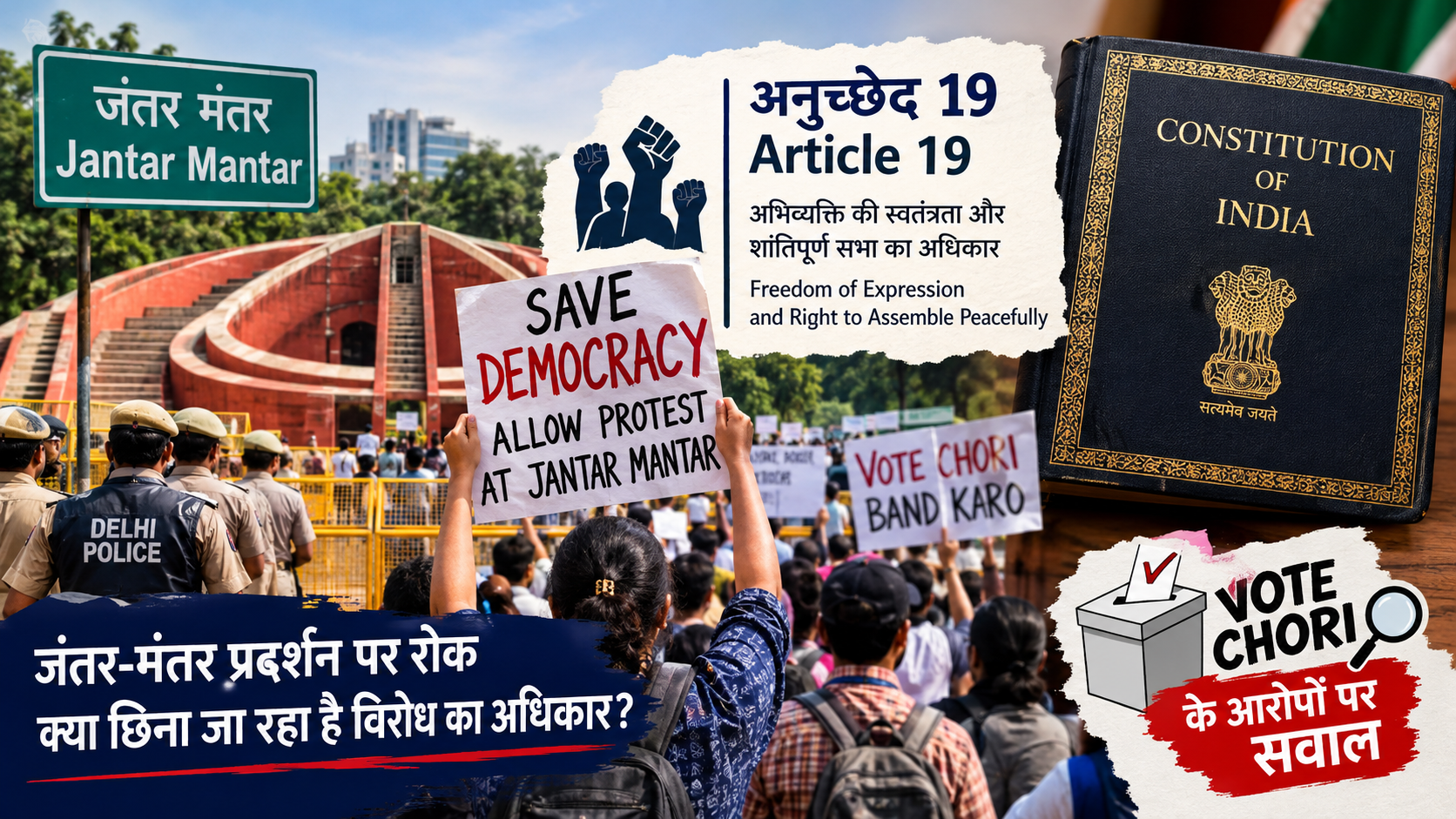 Jantar Mantar Protest Row Raises Questions on Article 19