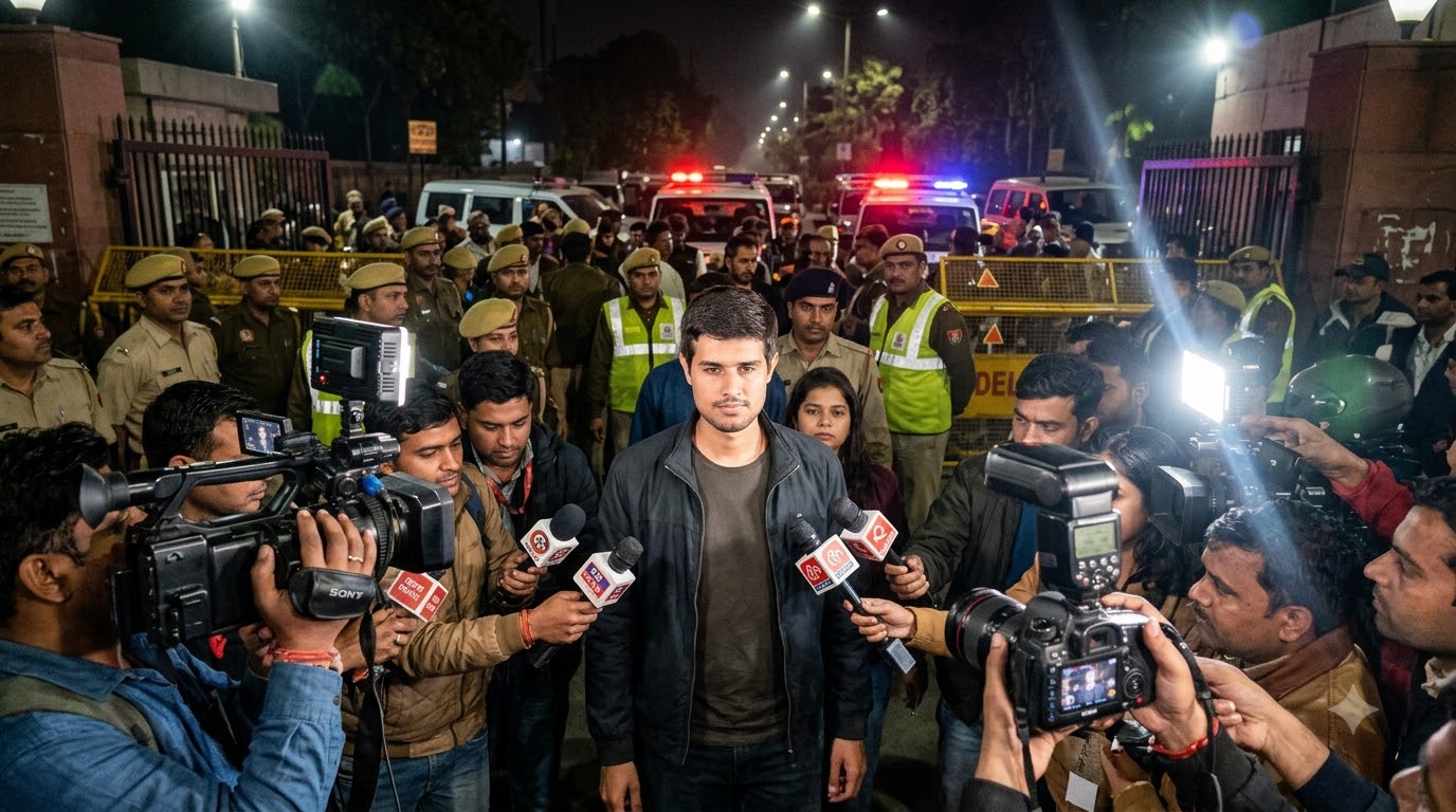ध्रुव राठी को पुलिस ने छोड़ा, जंतर-मंतर प्रदर्शन पर नजर